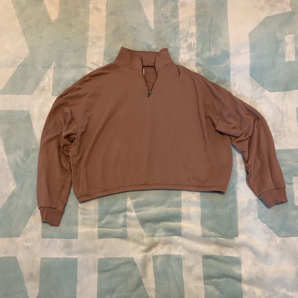 American Eagle half zip cropped pull over